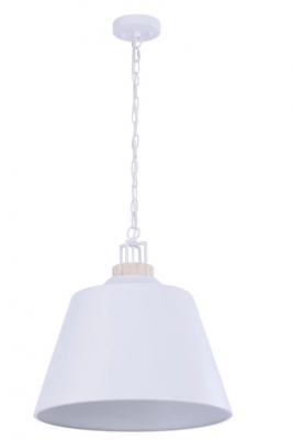 Cloche White Shade & Beige Travertine Highlight Pendant